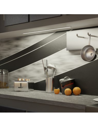 Réglette LED 230V 8W luminaire plafonnier sous meuble cuisine atelier 57cm  4000K